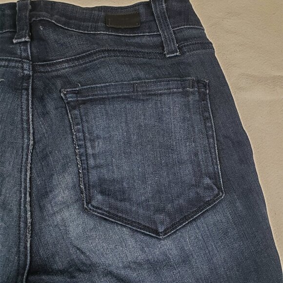 Paige Verdugo Ultra Skinny Jeans Size 27 Dark Wash Straight Leg Stretch Denim - Picture 10 of 16